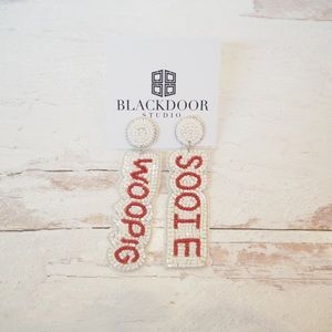 Beaded Arkansas Woo Pig Collegiate Game Day Earrings